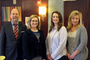 LBWCC President Dr. Herb Riedel stands with new Foundation officers: President SalLee Sasser-Williams, Vice-President Tari McClung and Secretary/Treasurer Debbie Marcum.