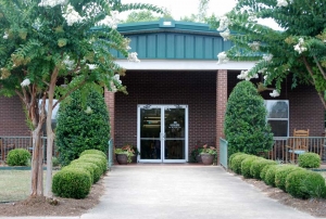 Entrance to Evergreen Nursing Home.