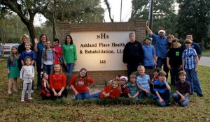 Students from West Mobile Baptist Church visit Ashland Place Health & Rehab.