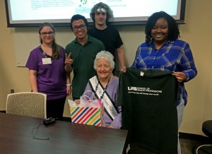 UAB Health Care Management students present Ms. Holland with several gifts.