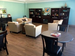Living room at Regency Health Care & Rehab Center in Huntsville.