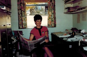 Martha DeArman in her office at Burns Nursing & Rehab, circa 1970s.