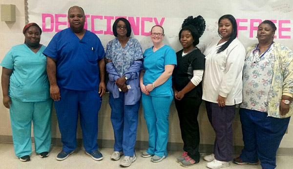 A group of employees from Montgomery Children's Specialty Center's second shift.