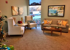 Lobby for The Summit Rehab Center at Mitchell-Hollingsworth Nursing & Rehab Center in Florence.