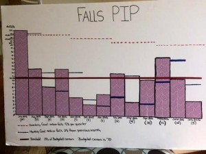 Poster from Oak Trace's "Fall Festival" illustrates the dramatic decrease in resident falls.
