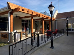 Porch outside the 50s Diner at Bibb Medical Center Nursing Home.