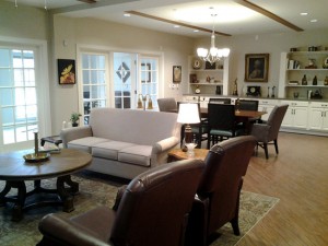 Living room inside a skilled nursing household at Fair Haven.